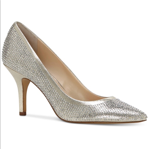INC Pointed Toe Rhinestone Pumps - Picture 2 of 4